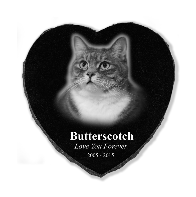 Granite Pet Marker  - Heart - 9&quot;x8.5&quot;
