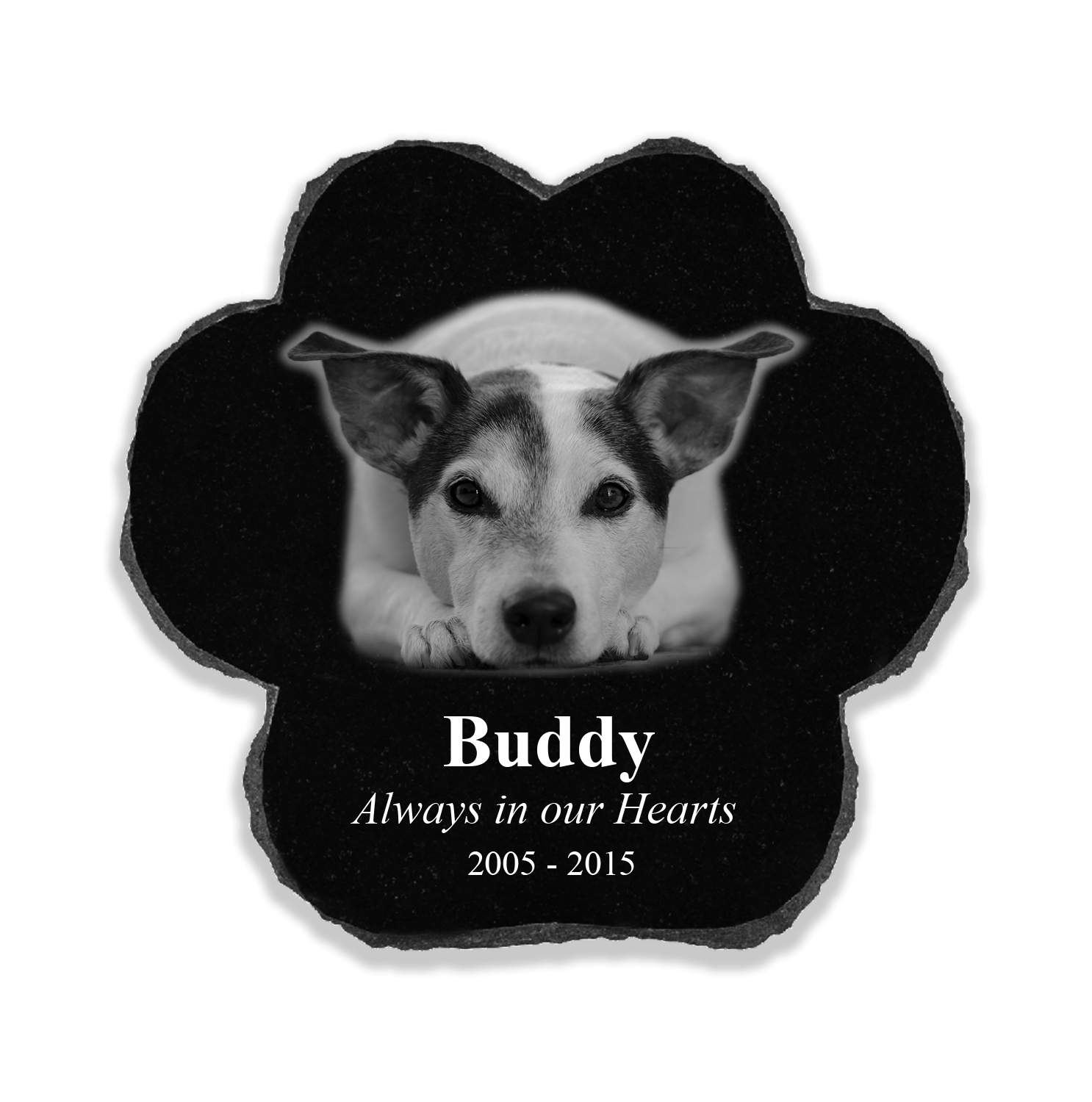 Granite Pet Marker  - Paw Print - 8&quot;x8&quot;