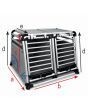 Aluminium Travelbox superior dubbel met gasveer en slot large