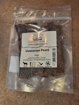 Vleesstrips Paard - zak van 100 gram