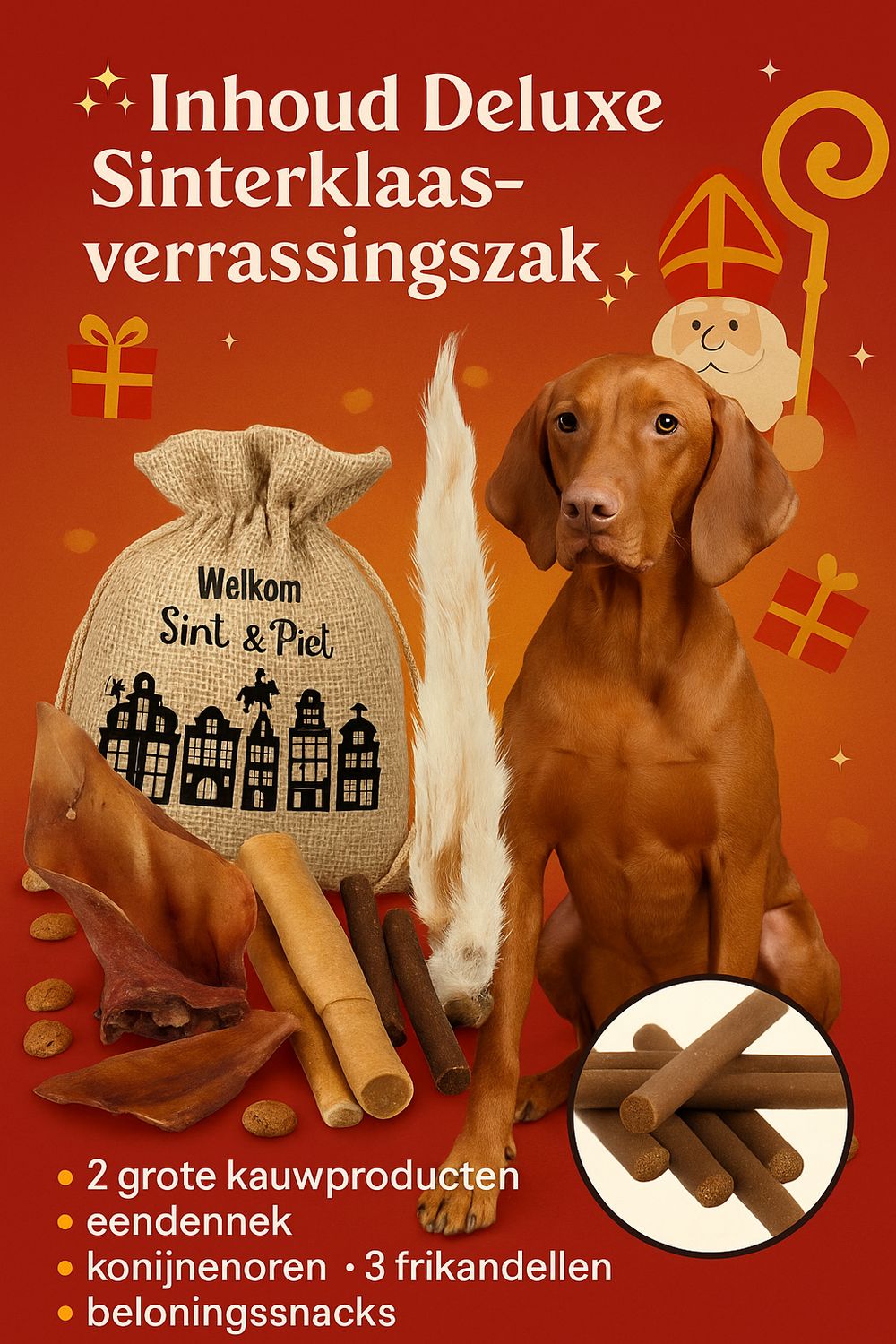 Sinterklaas jute zakje deluxe