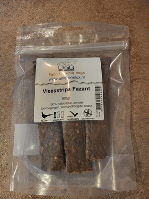 Vleesstrips Fazant - zak van 100 gram