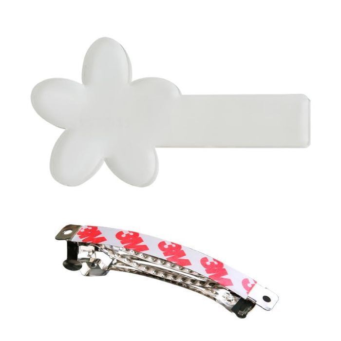 Deux Barrette à cheveux forme fleur en acrylique