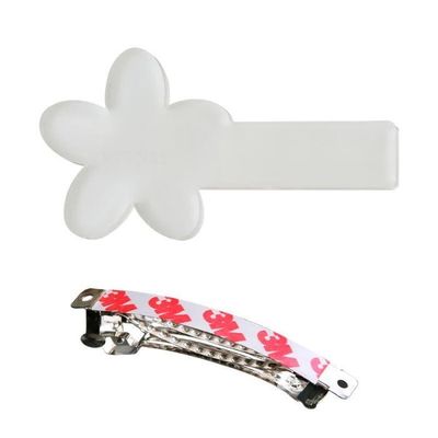 Deux Barrette à cheveux forme fleur en acrylique