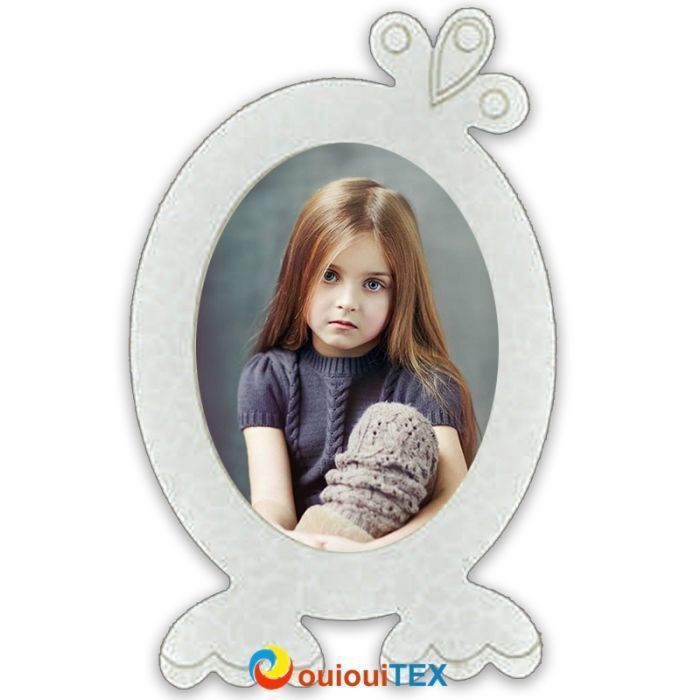 Cadre photo en MDF avec revêtement à effet cristal forme pomme 22.5*23cm   Les tarifs entre    27.00€   € à    18.90€   €