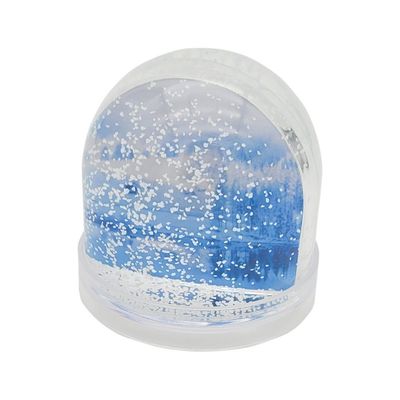 boules à neige rondes Ø 9 x 8,3 cm avec paillette blanche (pour insertion photo)  Les tarifs entre      25.50  € à  17.85€