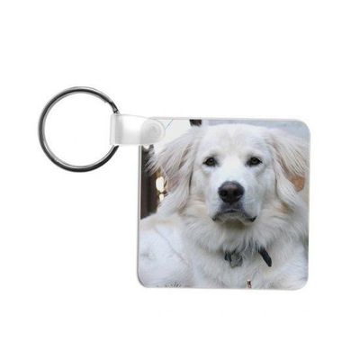 deux porte-clefs carrés en fibre de verre double face sublimable  PRIX ENTRE  20.00€ à 14.00€