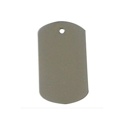 Deux  Plaques ID aluminiums 2 faces sublimables argentés  prix entre  25.00 €  à 17.50 €