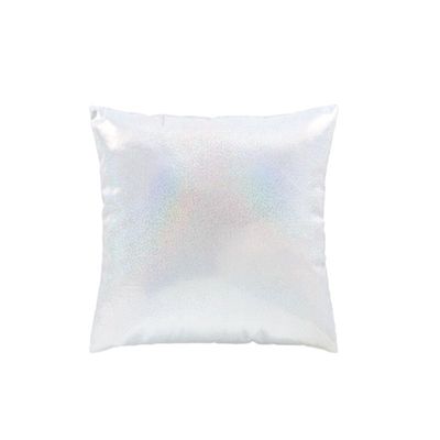DEUX .housses de coussin en tissu laser sublimable argent pailleté 40x40cm  PRIX  ENTRE : 28.00€ à 19.60€
