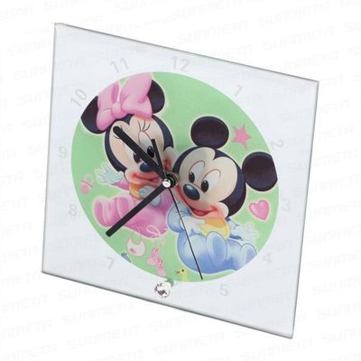 Cadre photo horloge en verre contour miroir 20×20cm  .les prix entre  30.00€  à  25.50€