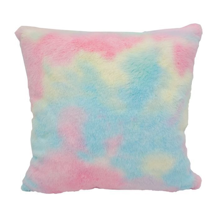 Deux housses de coussin imitation fourrure poils courts multicolore 40 x 40 cm  PRIX ENTRE : 22.00 € à 15.40 €