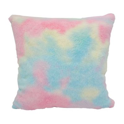 Deux housses de coussin imitation fourrure poils courts multicolore 40 x 40 cm  PRIX ENTRE : 22.00 € à 15.40 €