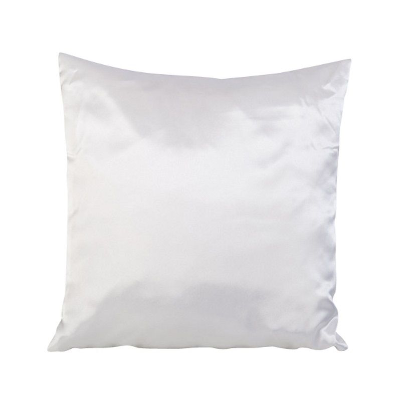 .Deux   Housses de coussin carré 40*40cm en blanc satin