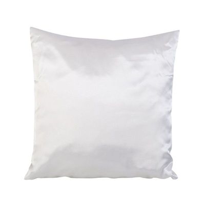 .Deux   Housses de coussin carré 40*40cm en blanc satin