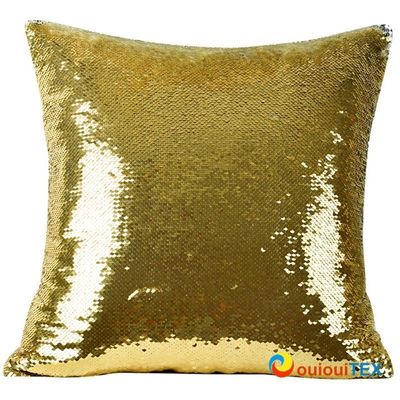 Deux housses de coussin à sequin or jaune / blanc sublimable 40*40cm  les prix entre  30.00€  à  25.50€