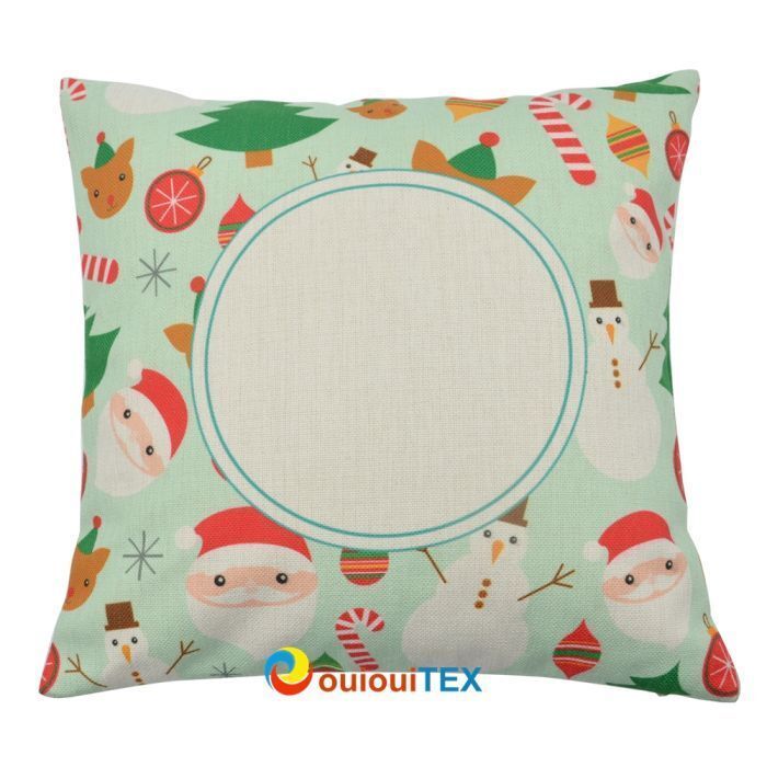 Lot de 2 housses de coussin de noël rouges ou vert en toile de chanvre 40-40cm Prix entre 25€ à 17.50 €-