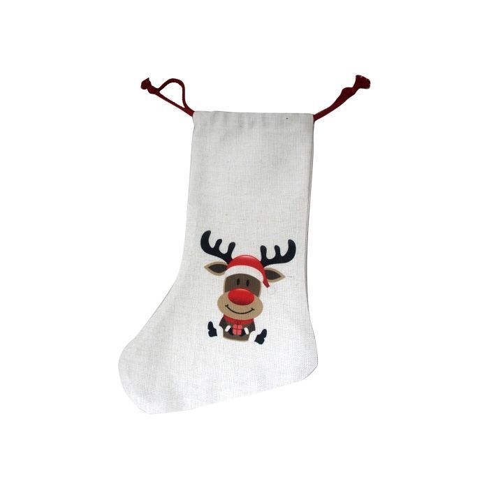 Lot de 2 chaussettes de Noël en tissu imitation chanvre 42x18cm  Prix entre 20.90 € à 14.63 €
