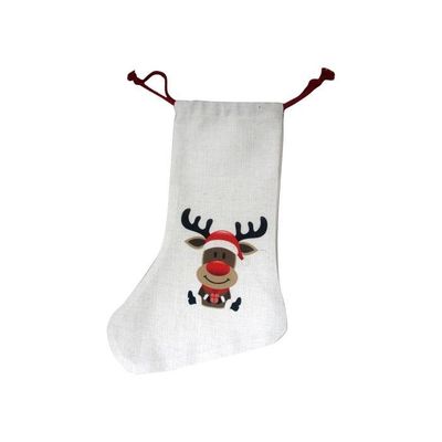 Lot de 2 chaussettes de Noël en tissu imitation chanvre 42x18cm  Prix entre 20.90 € à 14.63 €