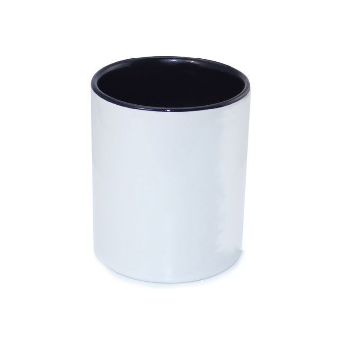 Pots à crayon / vases de fleur en céramique pour sublimation (intérieur noir