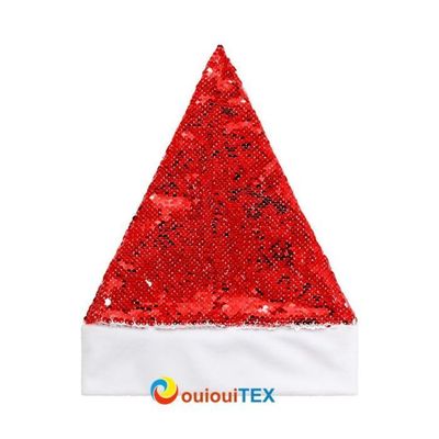 Lot de 2 bonnets de noël enfant et adulte à sequin réversible rouge blanc Prix entre 22 € à 15.4O €