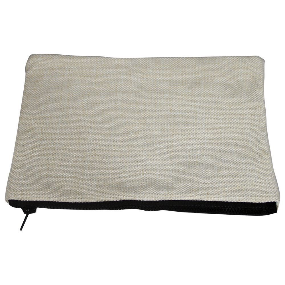 trousses à crayon en tissu imitation chanvre sublimables 16*23cm prix entre 15.20  € a  10.30  €