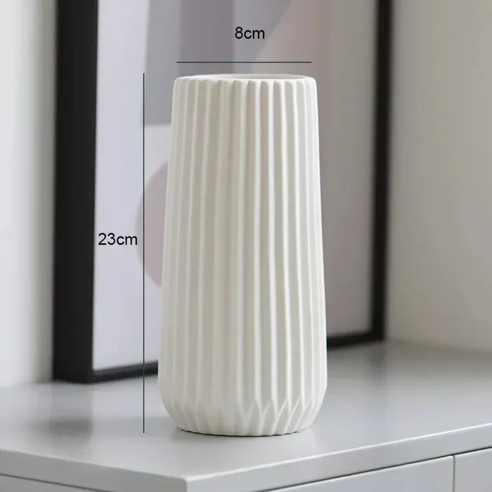 Contenant décoratif blanc au design épuré, sans sublimation.