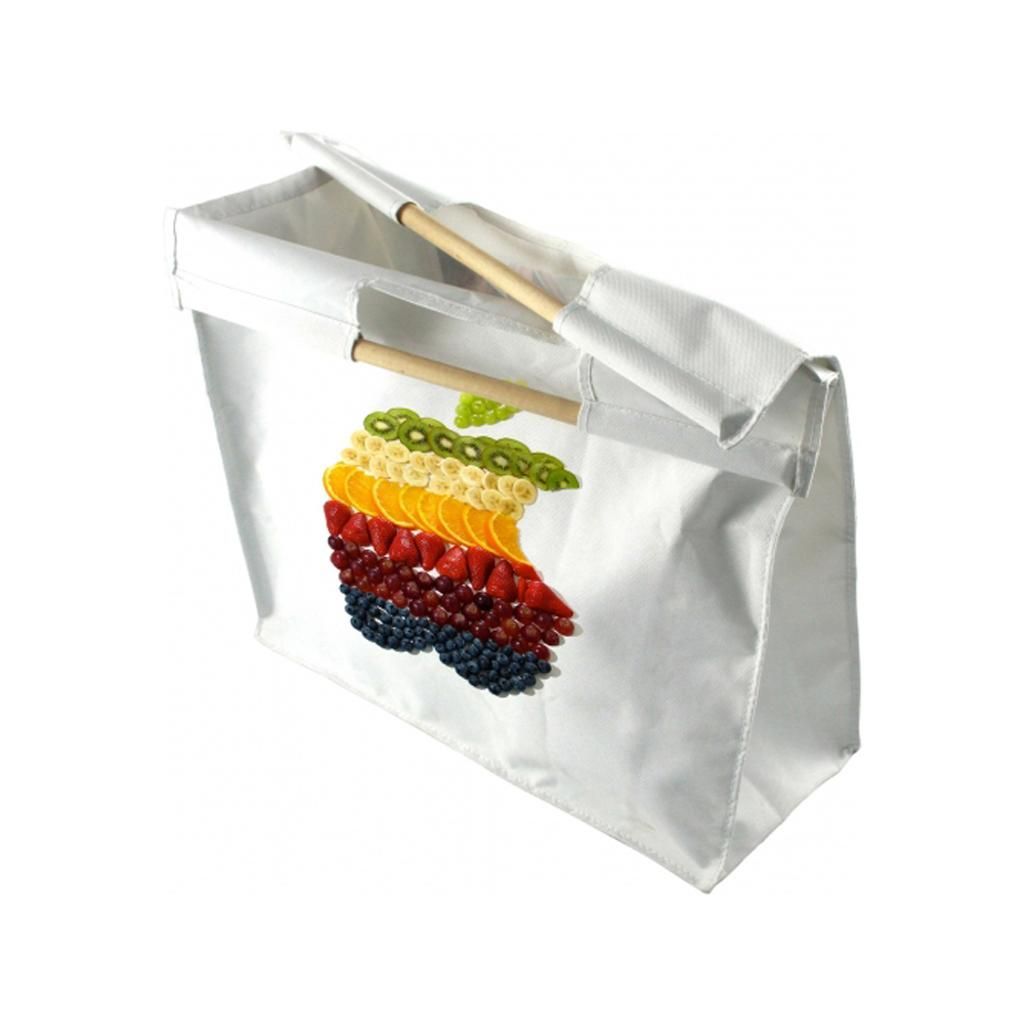 trois Sac à provisions poignées en bois - Format 38.5 x 16 x 38.5 cm                                             prix entre  32.00 € à 22.40 €