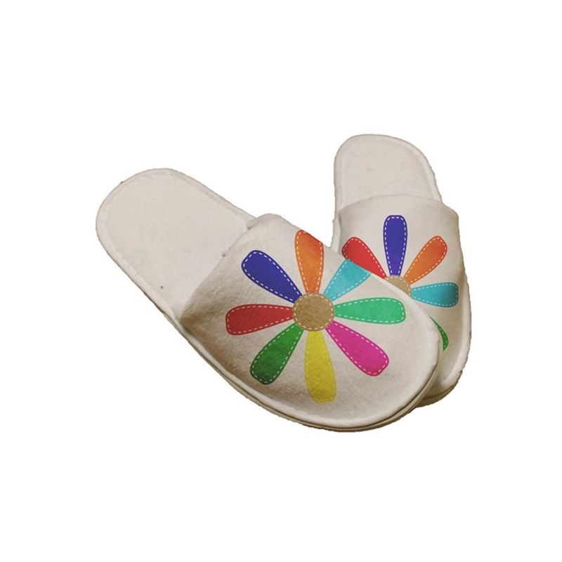 deux paire de Chaussons de voyage fermés - 100 % Polyester velours - 190 g/m²