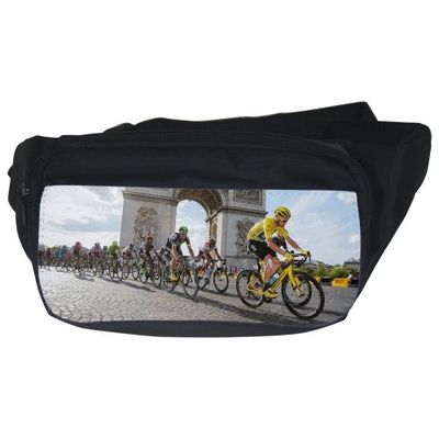 Sac banane noir avec rabat - 100 % Polyester - Format 24 x 9 x 20 cm                                                                        prix entre 32.00€ à 22.40 €