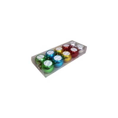 les dix boule de Noël - Ø8 cm - Plaque sublimable Ø5.1 cm - Boite de couleurs panachées