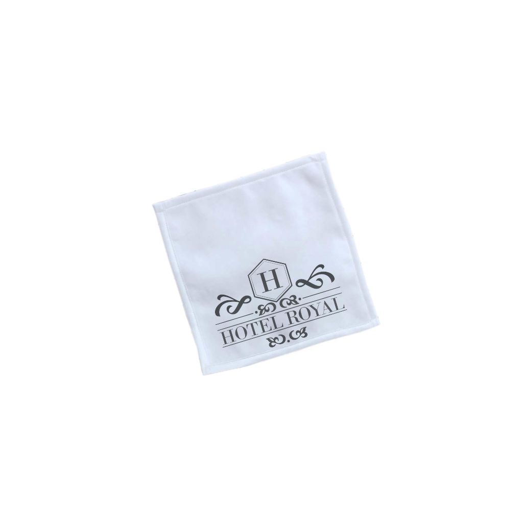 Les cinq serviettes de toilette - recto polyester / verso coton - Blanc - 30 x 30 cm                                   prix entre 32.00 € à 22.40 €