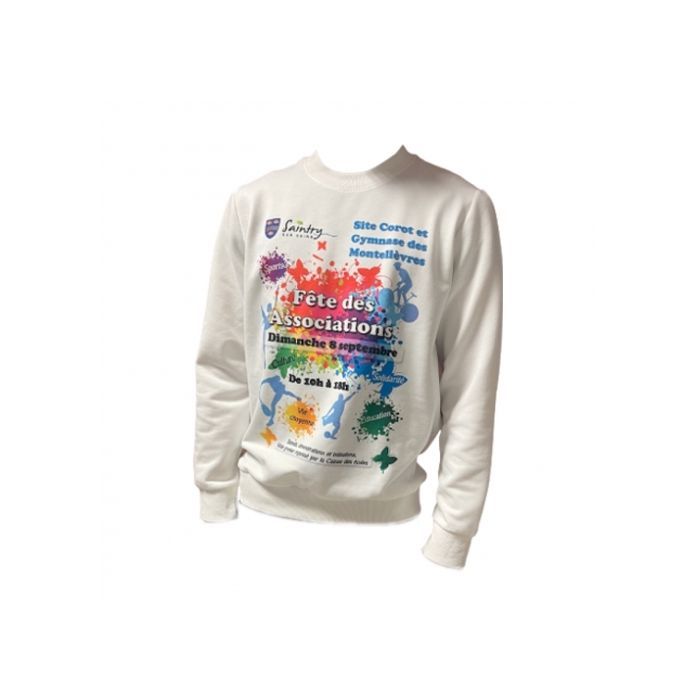 Sweat col rond RoyalSubli® 280 g/m² Ecru (Toucher coton