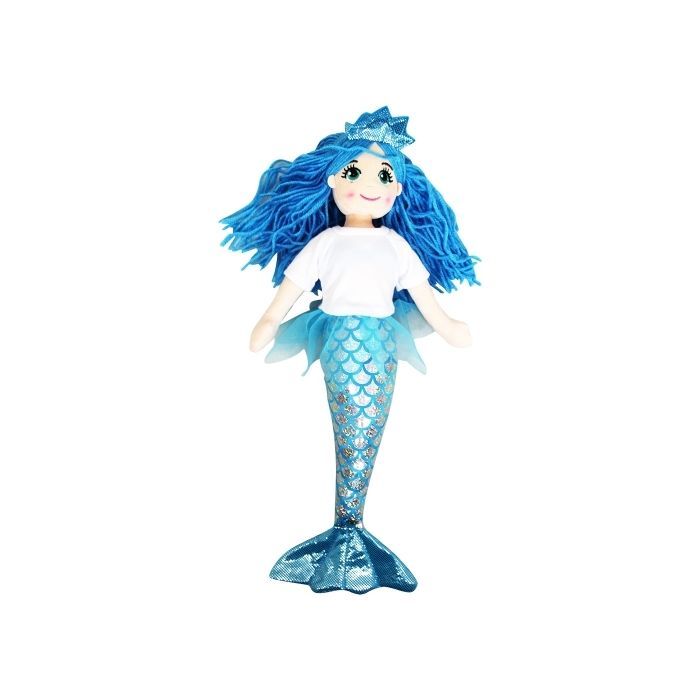 peluches Sirène bleu - Hauteur 45 cm + T-shirt sublimable