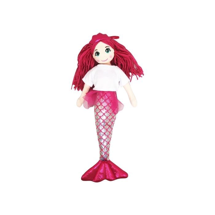 peluches Sirène fuchsia - Hauteur 45 cm + T-shirt sublimable