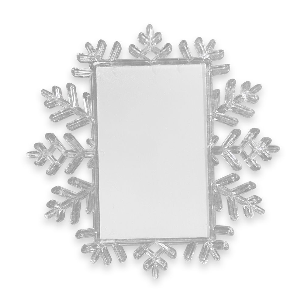 Lot de 5 Flocon de Noël plastique transparent Ø 10,5 cm + Plaque alu Recto verso  prix entre  18.00€ a 12.00€