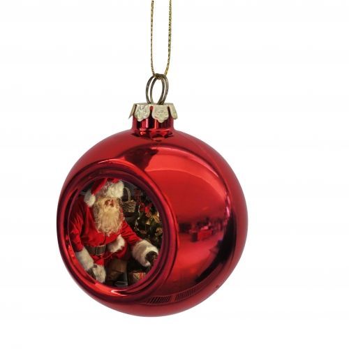 Lot de 4 petites boules de Noël rouge Ø 6 cm + plaque aluminium sublimable prix entre 18.00€ a 12.00€