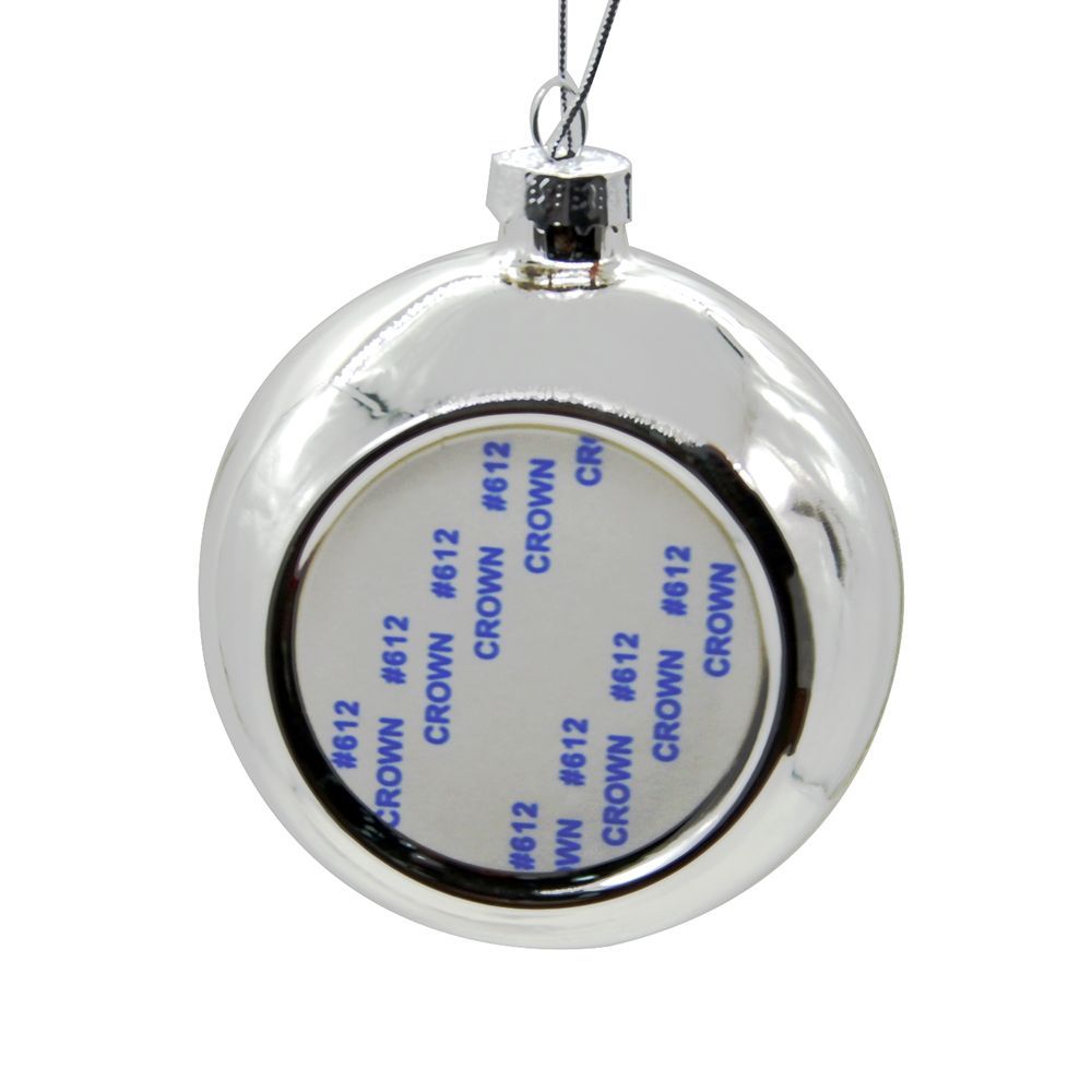 Lot de 4 Boules de Noël argent Ø 8 cm + plaque aluminium sublimable le prix  entre  24.00€ a 16.00€