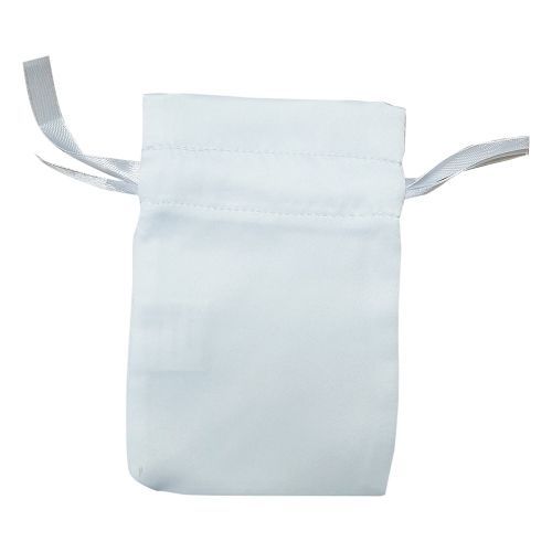 Lot de 3 sacs à cadeaux en satin blanc 9 x 14 cm