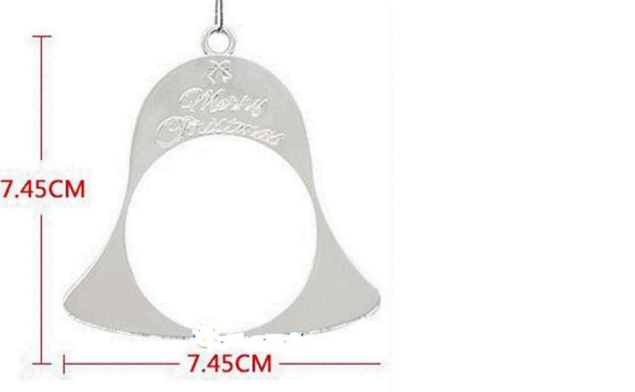 un ornements en cloche de noël argents + 2 plaques aluminium sublimables