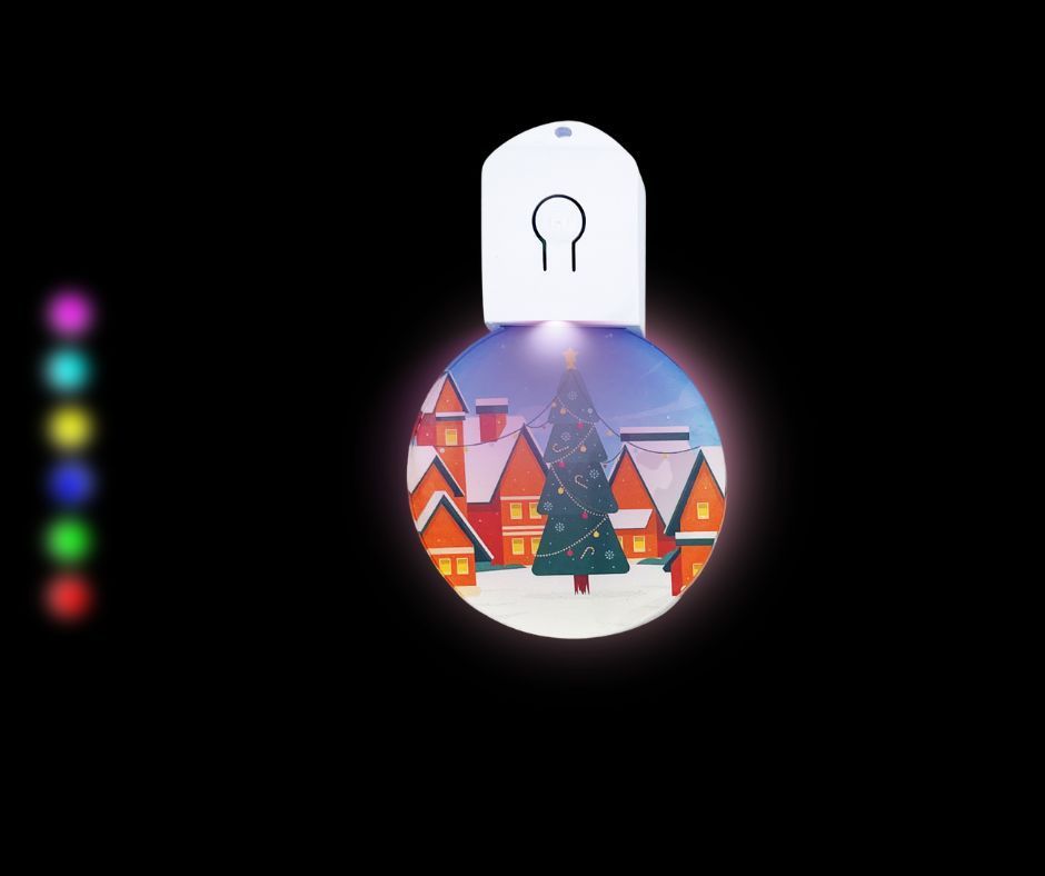 UNE  Plaques Lumineuse de Noël - Rond - Ø 5.5 cm - LED Acrylique sublimable