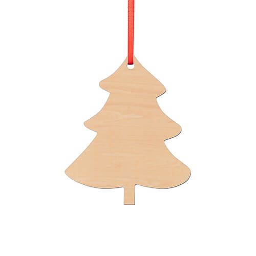 lot de trois Pendentif sapin de Noël en bois pour sublimation - jeune arbre