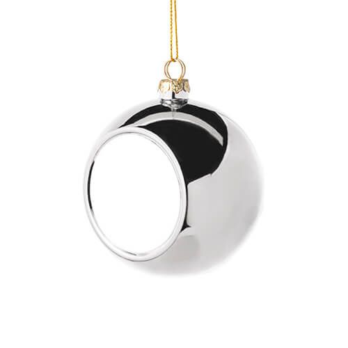 LOT DE TROIS Boule de Noël Ø 8 cm pour sublimation – argent