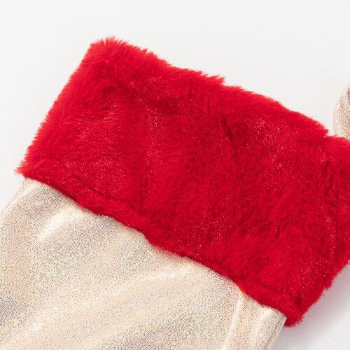 LOT DE  QUATRE Chaussettes de Noël scintillante sublimée - champagne