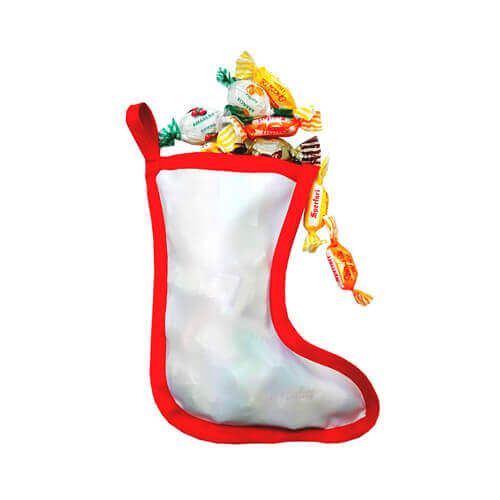 lot de trois Mini chaussette de Noël bicolore pour sublimation