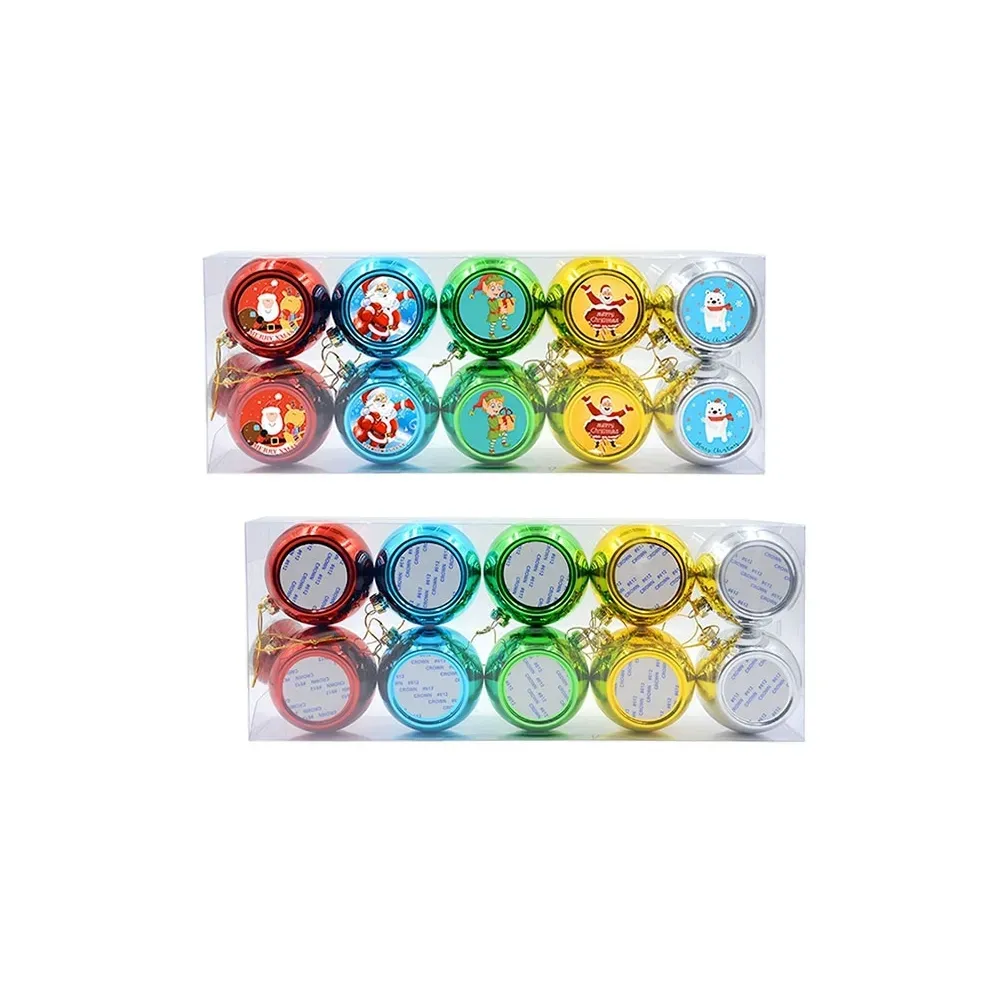Lot de 10 boules de Noël avec dix sublimations