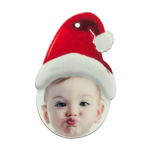Cinq  Ornement, cap Saint Nicholas en feutre Sublimation Transfert Thermique