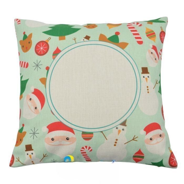 Lot de 2 housses de coussin de noël rouges ou vert en toile de chanvre 40-40cm Prix entre 25€ à 17.00 €-