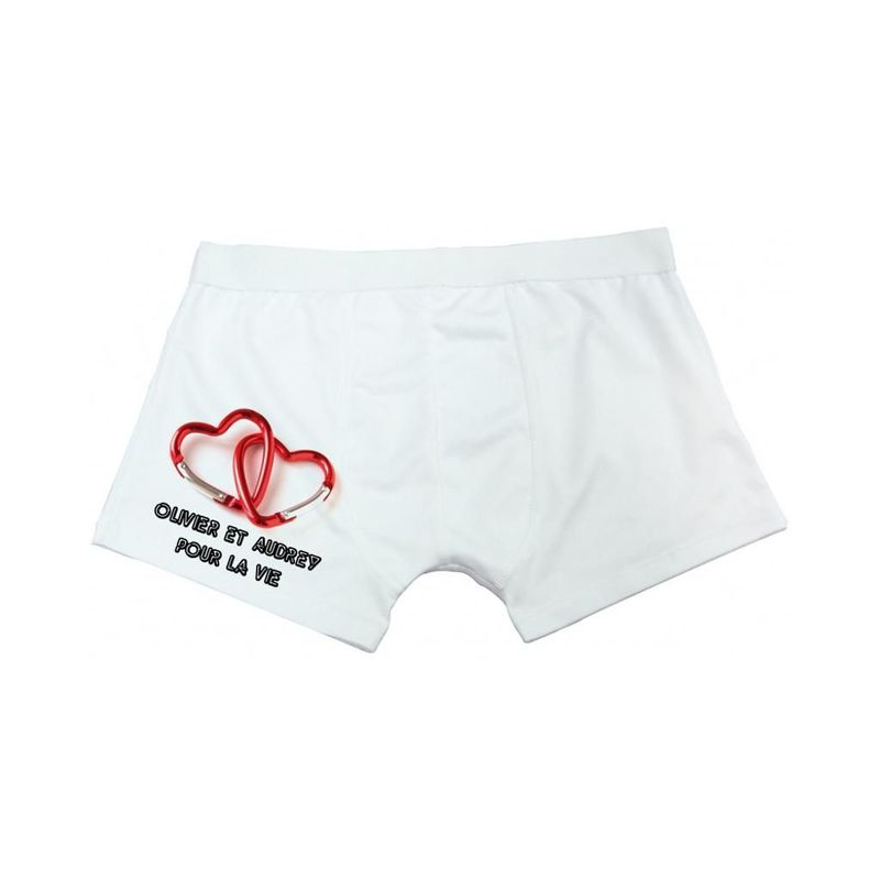 2 Boxer blanc - 90 % Polyester 10 % Spandex - Taille unique