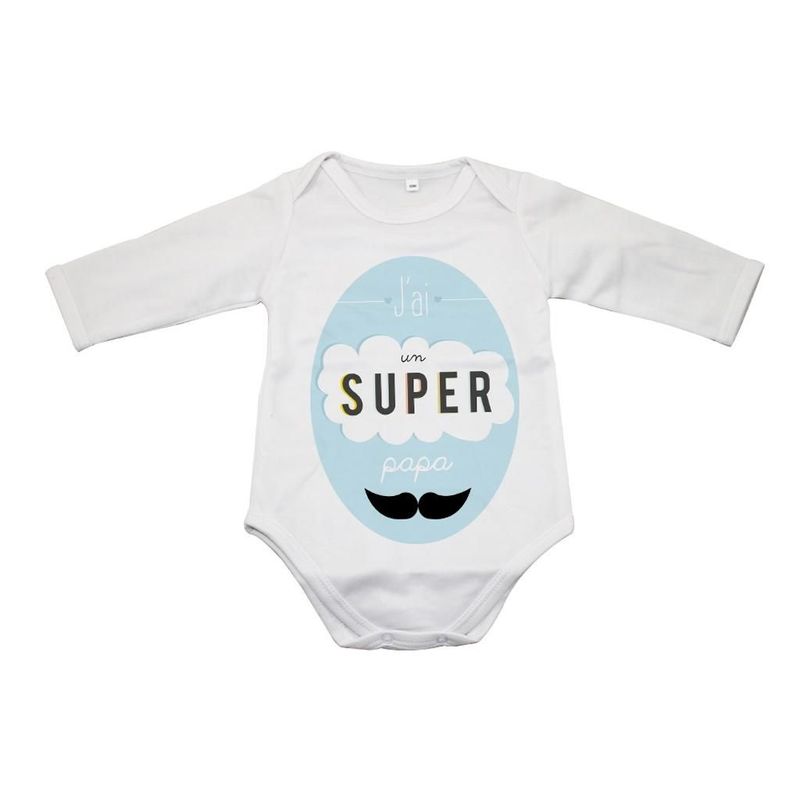 Body bébé - Manches Longues - 100% Polyester - 210 g/m²