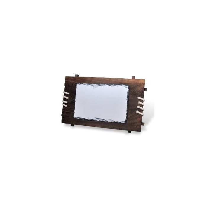 Bloc ardoise 18×26cm Finition Brillante avec support en bois